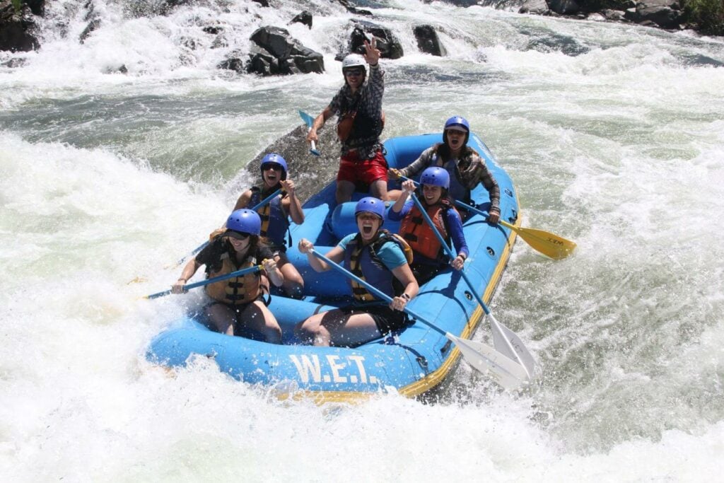 Drax showing off his guiding skills through the Trouble Maker rapid on the South Fork of the American River