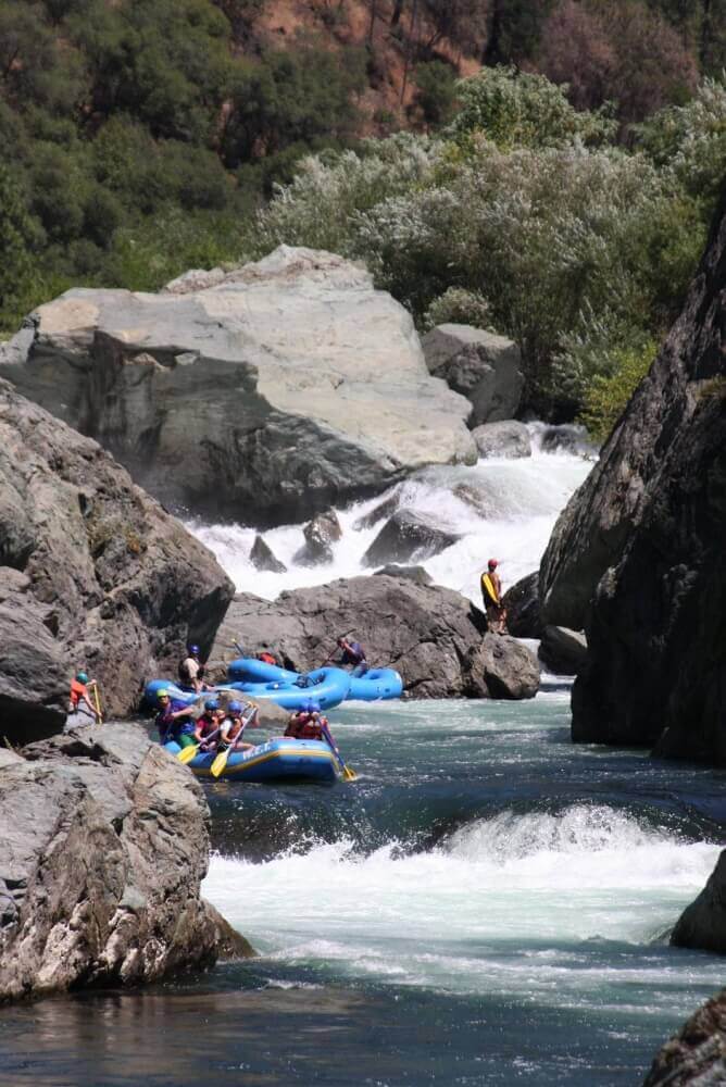 Dropping into the Cleavage rapid on the Middle Fork of the American River
