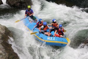 Testing their skills on Parallel Parking on the Middle Fork of the American River