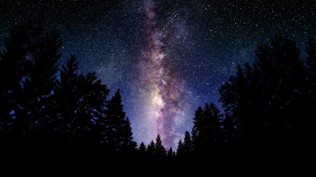 A beautiful night sky without the lights of the city