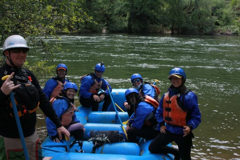 Early Spring 2 day rafting trip put-in at Chile Bar on the South Fork of the American River