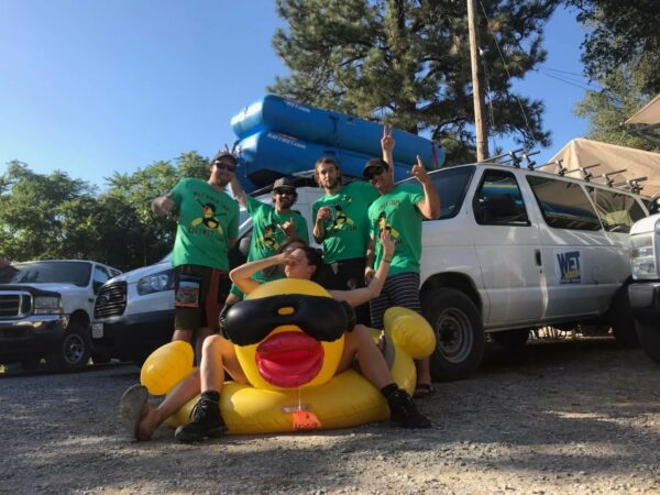 Guides sporting their WET Ducky T-shirts with the Ducky mascot