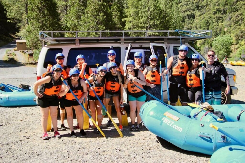 Justin and crew excited to put-in on the Middle Fork of the American River