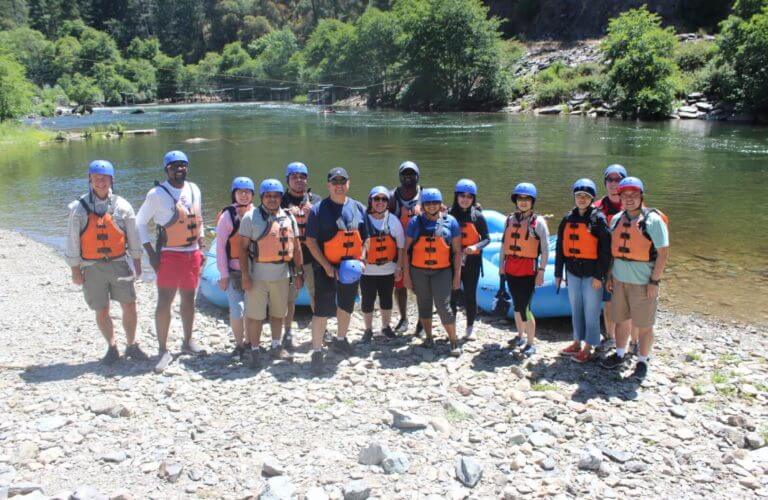 Raft group size on the South Fork of American River