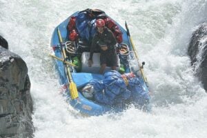 Jon bringing the overnight gear through the Tunnel Chute rapid on the Middle Fork of the American River